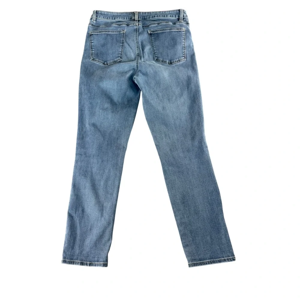 Talbots Curvy Ankle Jeans‎ Womens 12 Medium Wash Blue Stretch Denim Pants